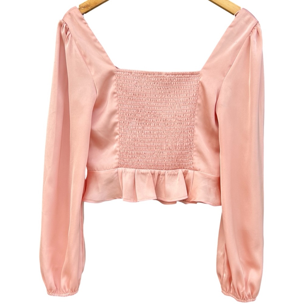 ASTR The Label - Satin Peplum Top - Women’s Size S - Picture 8 of 14